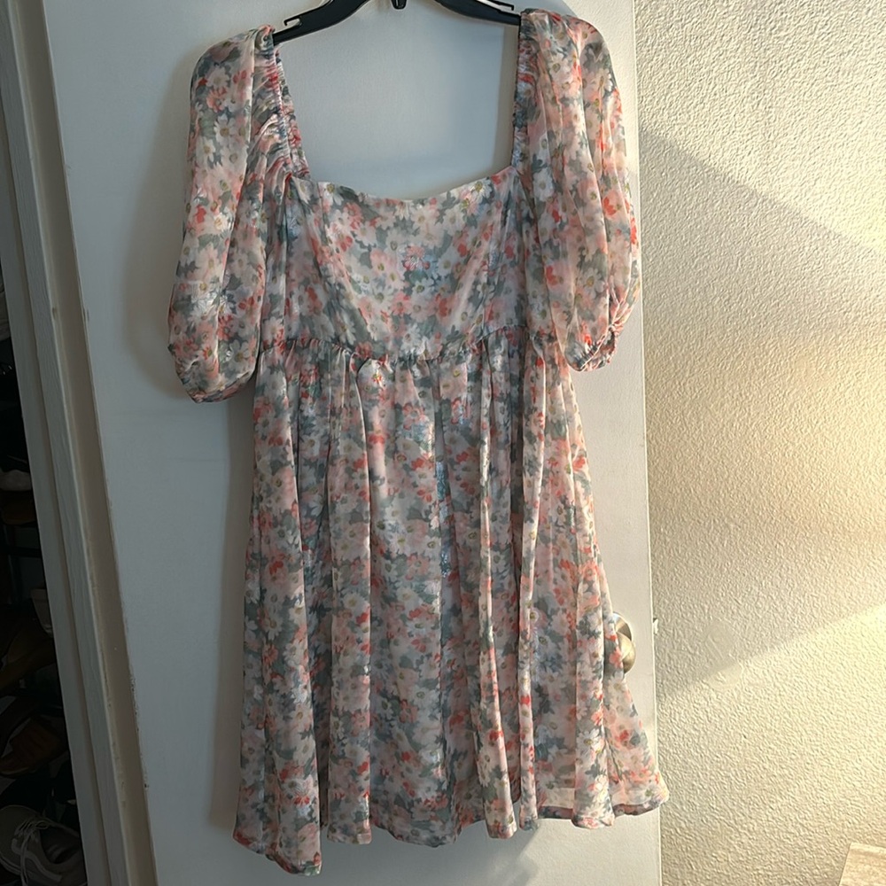 Puff Sleeve mini dress